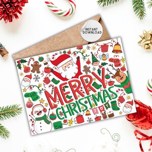 Frohe Weihnachtskarte, Weihnachtskarte, Weihnachtskarte, Feiertagsgruß, frohe Weihnachtskarte, druckbare Karte, Urlaub zum Ausdrucken, direkter Download