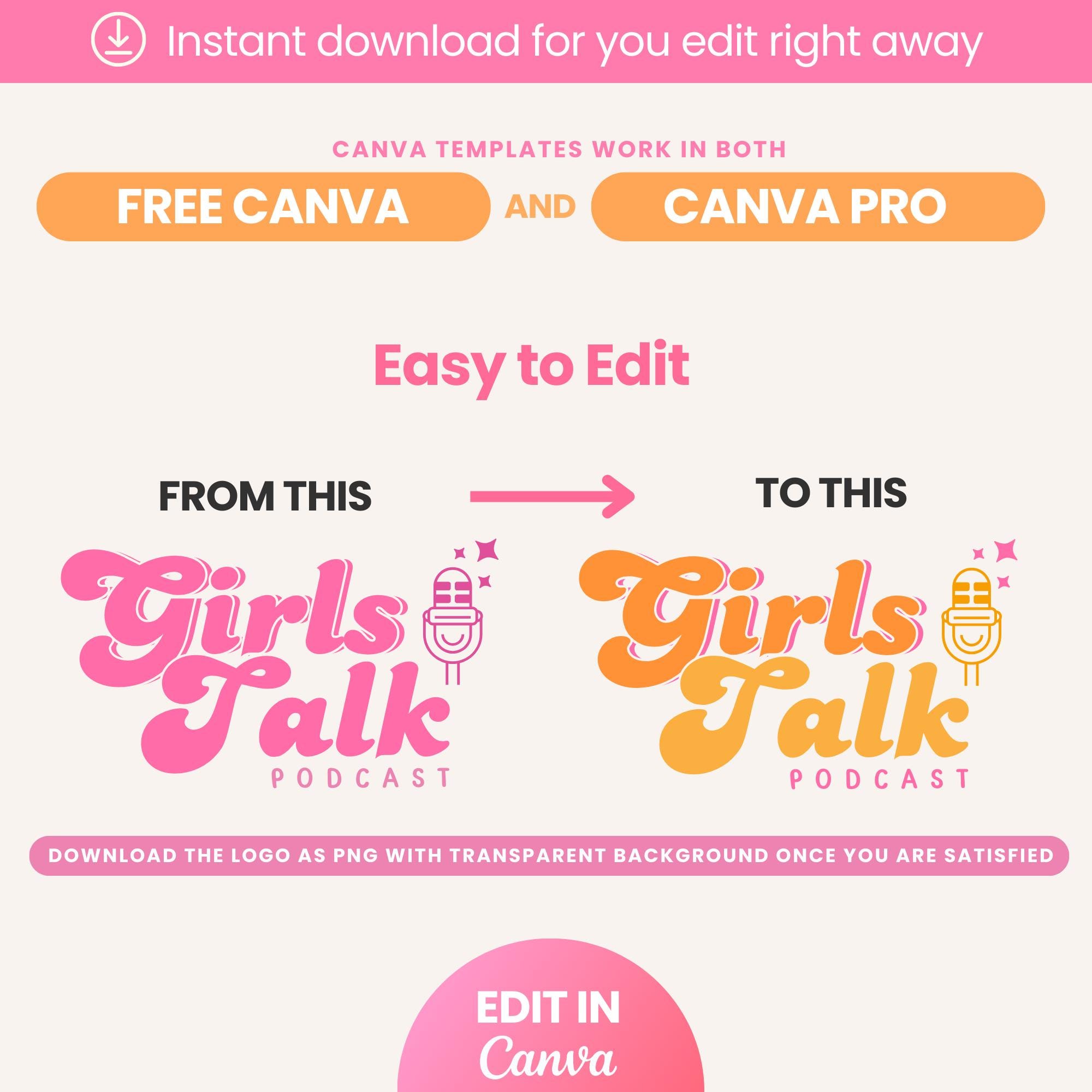 customize 12,310+ pink logo templates online - canva... Editable Pink Logo Template, Retro Style Logo Template, Logotemplate ...