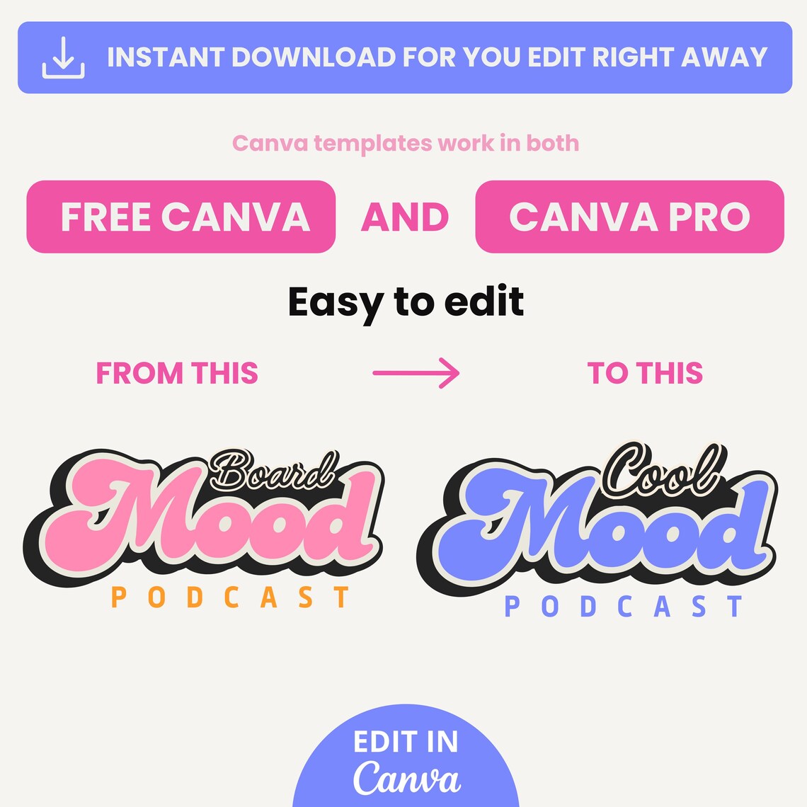 customize 12,310+ pink logo templates online - canva... Editable Pink Logo Template, Custom Colorful Branding, Logo Template ...