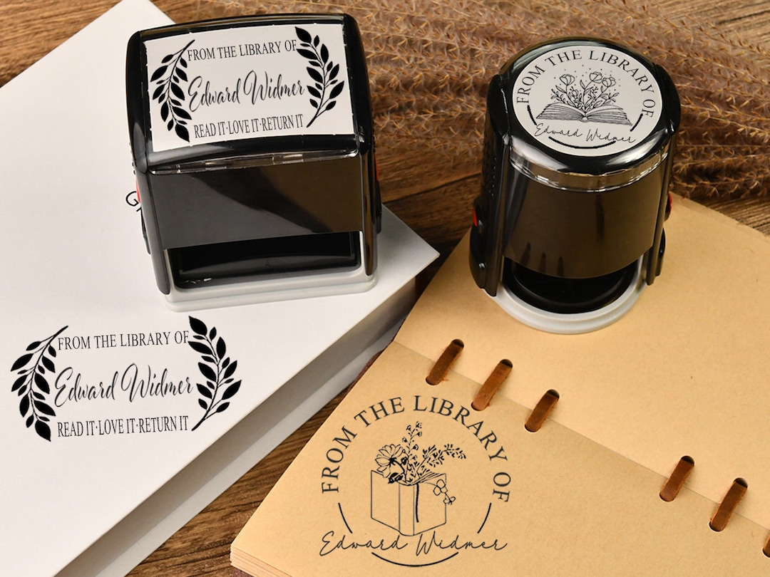 Custom Book Stamp,from the Library of Stamp,personalized Self Inking
