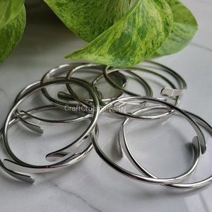 Thick West Indian Bangles, Set Of 7 Bangles, Sterling Silver Bangles, Bangles, West Indian Silver Bangles, Silver Boho bangles for women image 9