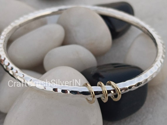 SILVER925 ROUND BANGLE/BRACELET/シルバー/ブレス 925 Sterling Silver Bangles,handmade Carving Bangle