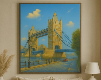 Tower Bridge Canvas Print: London Cityscape Wall Art