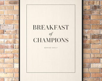 Frühstück der Stars Poster für Küche und Küche