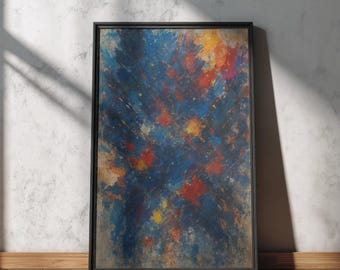 Abstract Colour Burst Print | Modern Home Décor Poster