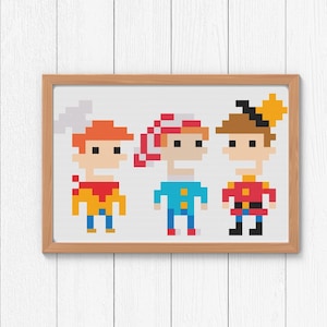 Funny Characters Cross Stitch Pattern, Instant PDF access and download