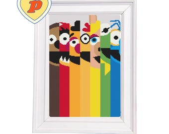 Cartoon Characters Silly Cross Stitch Pattern-Instant Digital Download