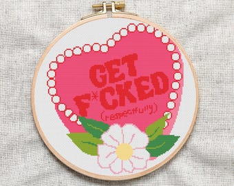 Sarcastic Get F*cked Cake Cross Stitch Pattern (PDF)
