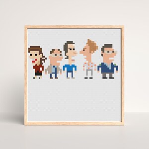 Famous Characters Funny Cross Stitch Pattern, Instant Access and PDF Download