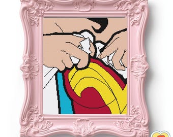 Funny Wonder Woman Bra-Stuffing Cross Stitch Pattern – PDF Download