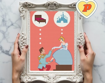 Fairytale Reality Cross Stitch Pattern | Princess Humor PDF