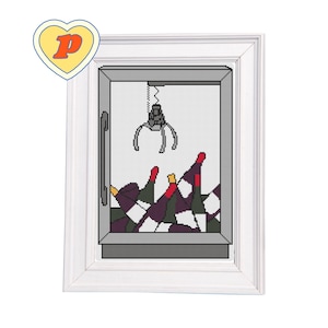 Wine Grab Machine Funny Cross Stitch Pattern – PDF Download