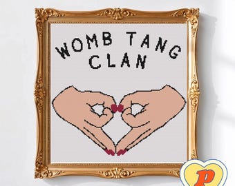 Womb Tang Clan Cross Stitch Pattern | Feminist Funny PDF | Anatomy Embroidery |
