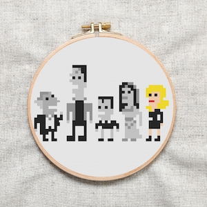 The Munsters Cross Stitch Pattern: Famous TV Family (PDF Download)