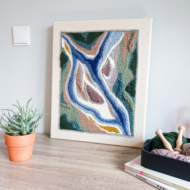 Fiber Wall Art for a Modern Living Room, Nature Inspired Decoration ...