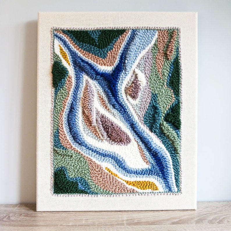 View of Fiber Wall Art for a Modern Living Room, Nature Inspired Decoration ...