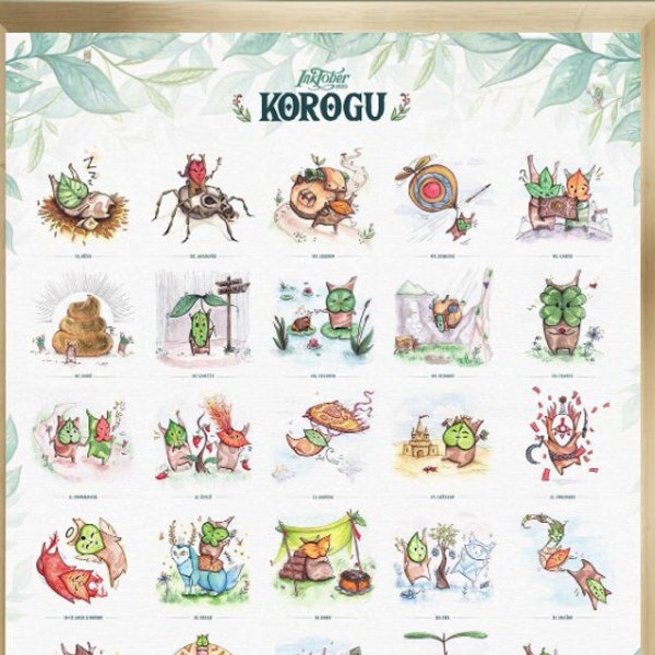 Affiche Zelda Poster Korok Korogu FanArt 50x70
