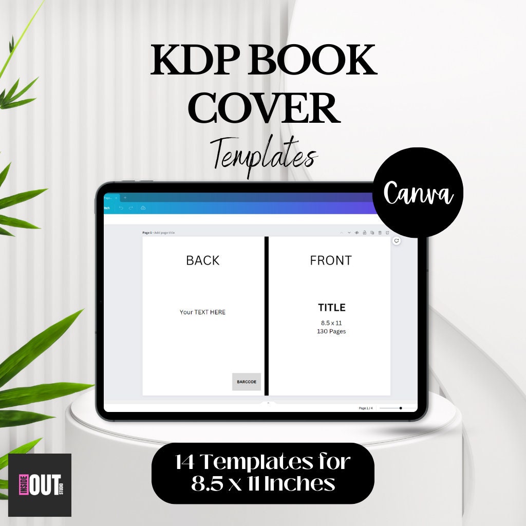 KDP Book Cover Templates 8 5 X 11 Inches 14 Book Sizes Included Digital KDP Book Cover Templates 8 5 X 11 Inches 14 Book Sizes Included Digital