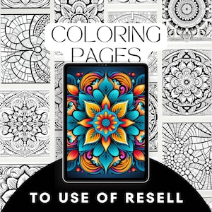 30 Premium Coloring pages To use or Resell | Resalable Coloring Book Bundle | Canva Templates | PLR Bundle | KDP Interior | Resell Rights