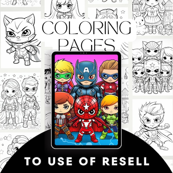 40 Premium Coloring pages To use or Resell | Resalable Coloring Book Bundle | Canva Templates | PLR Bundle | KDP Interior | Resell Rights
