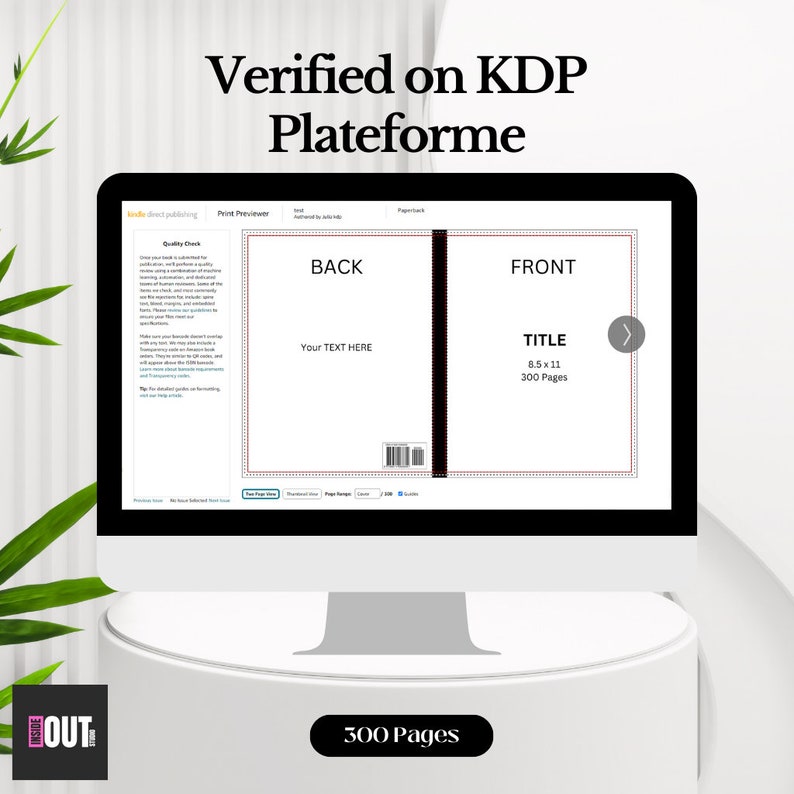 KDP Book Cover Templates 8 5 X 11 Inches 14 Book Sizes Included Digital
