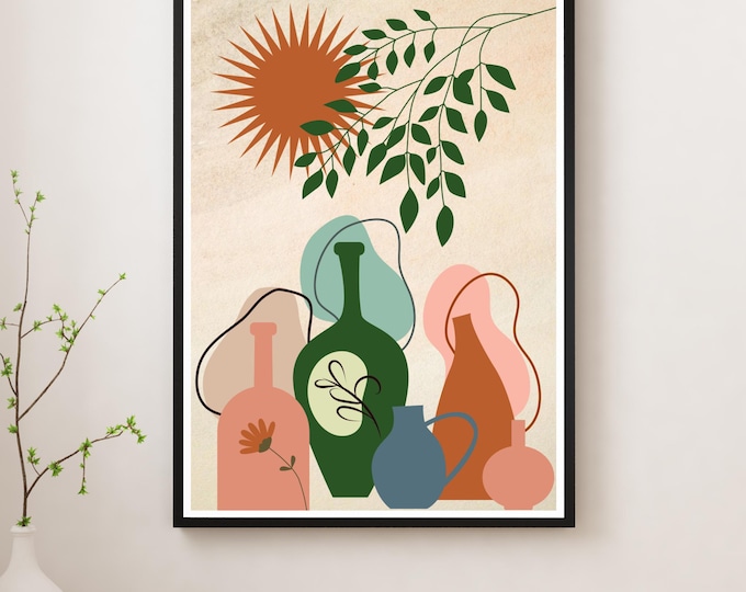 Modern Wall Décor,Mid Century Modern, Modern Rustic Décor ,Minimalist Abstract Shapes Prints, Home Décor, DIGITAL DOWNLOAD-SEEMABYART #150