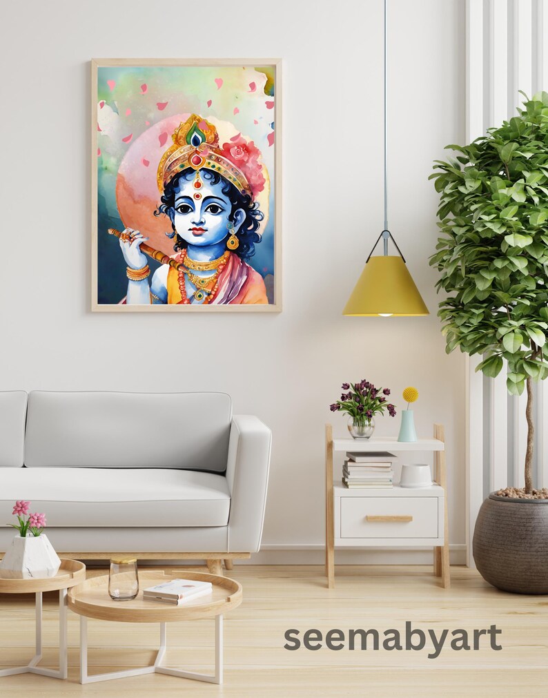 Lord Krishna ,lord Krishna Painting ,lord Krishna Wall Art ,baby Lord ...
