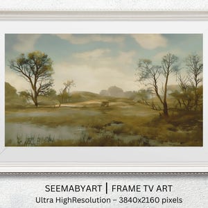 Samsung Frame TV Art Vintage Landscape Painting Classic Digital Art for Samsung Frame TV High-Quality Downloadable Art  Frame TV Home Decor