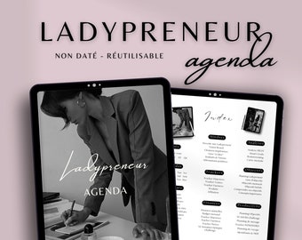 Ladypreneur Agenda | Planificateur numérique | Business Planner | Ipad Goodnotes Agenda| Boss Babe Agenda | Planificateur Liens cliquables