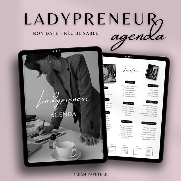 Ladypreneur-Tagebuch | Digitaler Planer | Businessplaner | Ipad Goodnotes-Kalender | Boss Babe Tagebuch | Anklickbare Links für den Planer