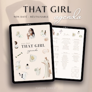 THAT GIRL Digital Agenda | Digital Planner | That Girl Aesthetic | iPad Goodnotes Agenda | Glow Up | Planner Clickable Links