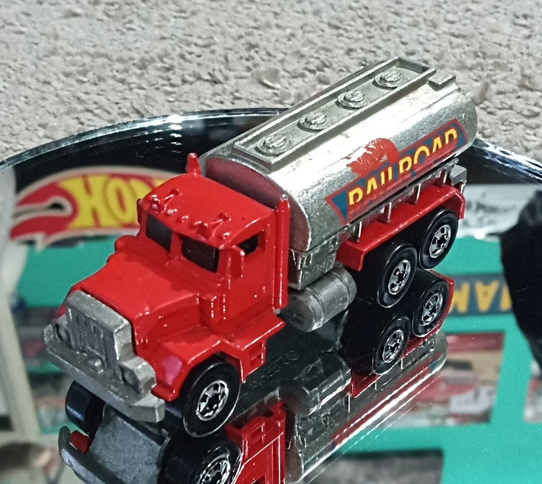 Hot Wheels Peterbilt Railroad Fuel Truck Vintage Black Wall Etsy