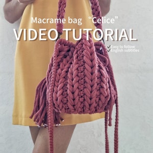 Molde para Bolsa de Macramê: Tutorial Detalhado de Bolsa de Macramê (Vídeo com Instruções Fáceis / Idioma Russo com Legendas em Inglês)