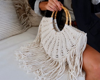 Macrame Bag, Woven Beach Bag, Hand Made Bags, Boho Bag, Knitting Bag, Weekender Bag, Designer Bags, Beach Bag, Macrame Purse, Shopping Bag