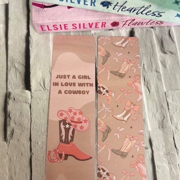 Just a girl in love with a cowboy handmade bookish bookmark