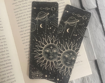 Celstrial moon bookish handmade bookmarks