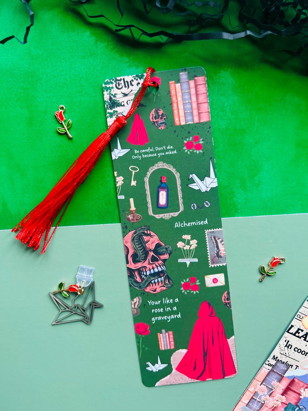 Fandom Bookmarks Manacled & Alchemised Inspired Bookmark – Dark Fantasy Fan Bookmark ...