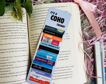 Colleen Hoover book stack handmade bookmark, CoHo bookish merch, book lover gifts