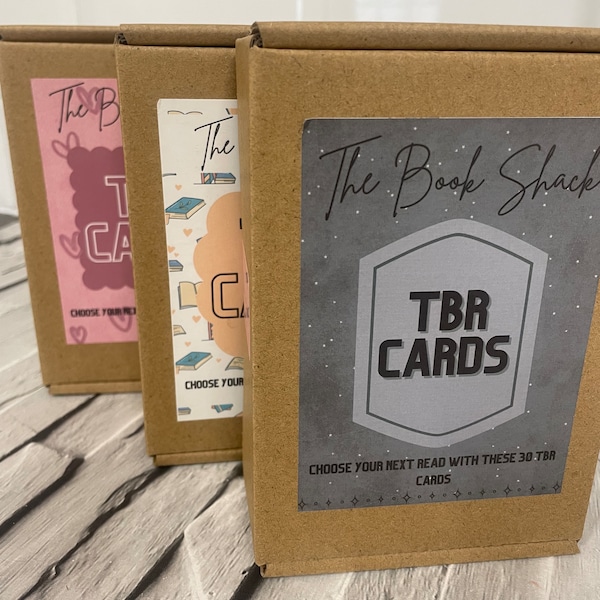 TBR book prompt card game, Bookish gift