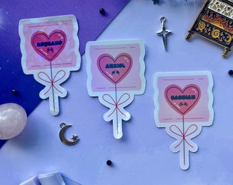 ACOTAR Candy Heart Balloon Stickers – Holographic. The bat boys, ACOTAR Inspired Fantasy Sticker, acotar, bookish gifts, fantasy stickers
