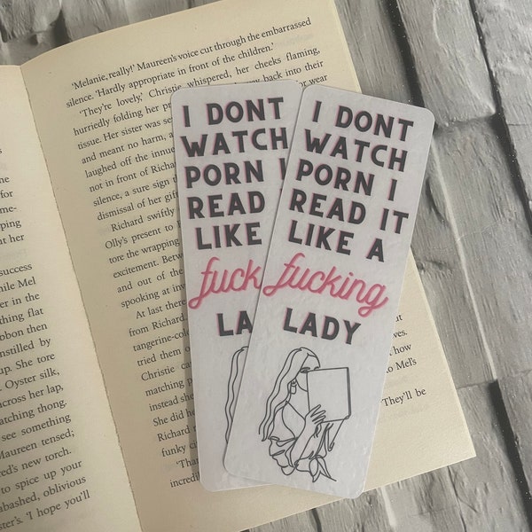 Cute/rude handmade bookish bookmark