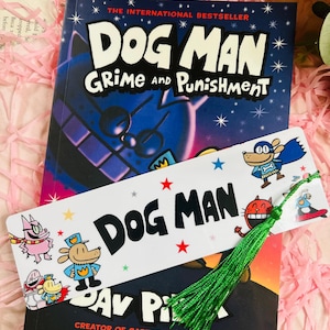 Dog Man children's bookmark, gifts for book lovers, kids bookmark
