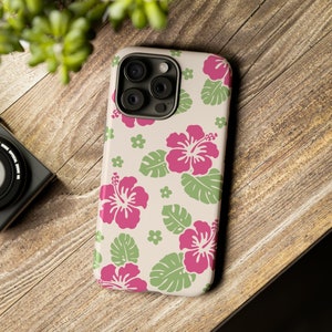 Hibiscus Phone Case Hibiscus Flower Phone Case Hawaiian Phone Case For iPhone 15 14 13 12 11 X XR 8 Pro Galaxy s23 s21 Pixel 7 6 5 Pro
