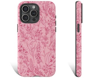 Pink Phone Case, Light Pink Phone Case, Pink Floral Phone Case For iPhone 16 15 14 13 12 11 X Pro Plus Galaxy s25 s24 s23 Pixel 9 8 Pro 0131
