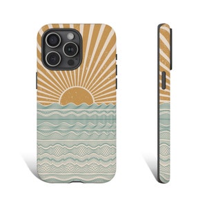 Boho Sun Phone Case, Boho Sunburst Phone Case, Phone Case For iPhone 15 14 13 12 Pro Max XR XS 8 Plus Galaxy S24 S23 Google Pixel 8 Pro