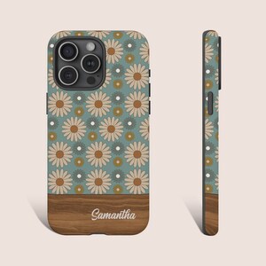 Customize iPhone Case Personalized iPhone Case Vintage Floral Phone Case For iPhone 15 14 13 12Pro Max XR Plus Tough Flower Phone Case 0351