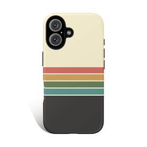 Vintage Style Phone Case, Retro Stripes Phone Case, Phone Case for iPhone 16 15 14 13 12 11 X XR Pro Galaxy s25 s24 s23 Google Pixel 9 8 7 6