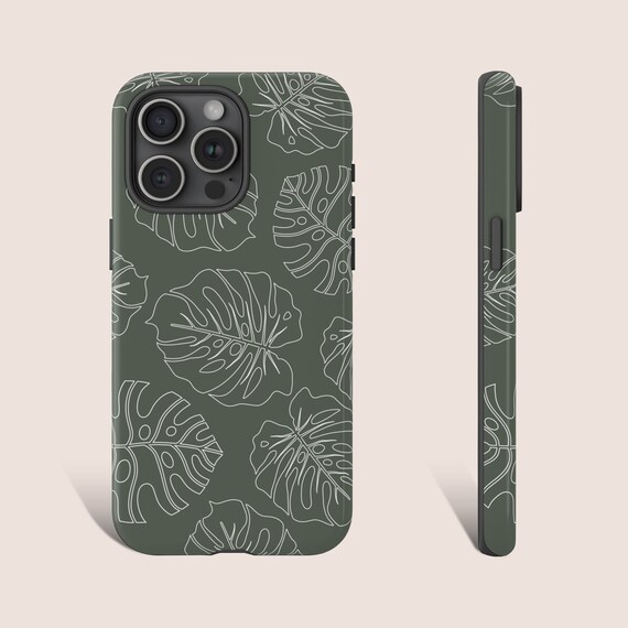 Monstera Plant Phone Case, Sage Green Phone Case, Plant Iphone Case,  Phone Case For iPhone 15 14 13 12 11 X XR 8 Pro Max Plus Galaxy 0318