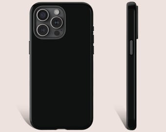 Plain Black Phone Case Solid Black Phone Case Dark Phone Case For iPhone 15 14 13 12 11 X XR 8 Pro Plus Galaxy s24 s23 Pixel 8 7 6 Pro 0077