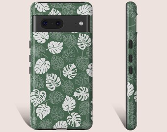 Monstera Phone Case Monstera Plant Phone Case Green Phone Case for iPhone 15 14 13 12 Pro Max XR Plus Galaxy S24 S23 Pixel 8 Pro 7 6 5 0187